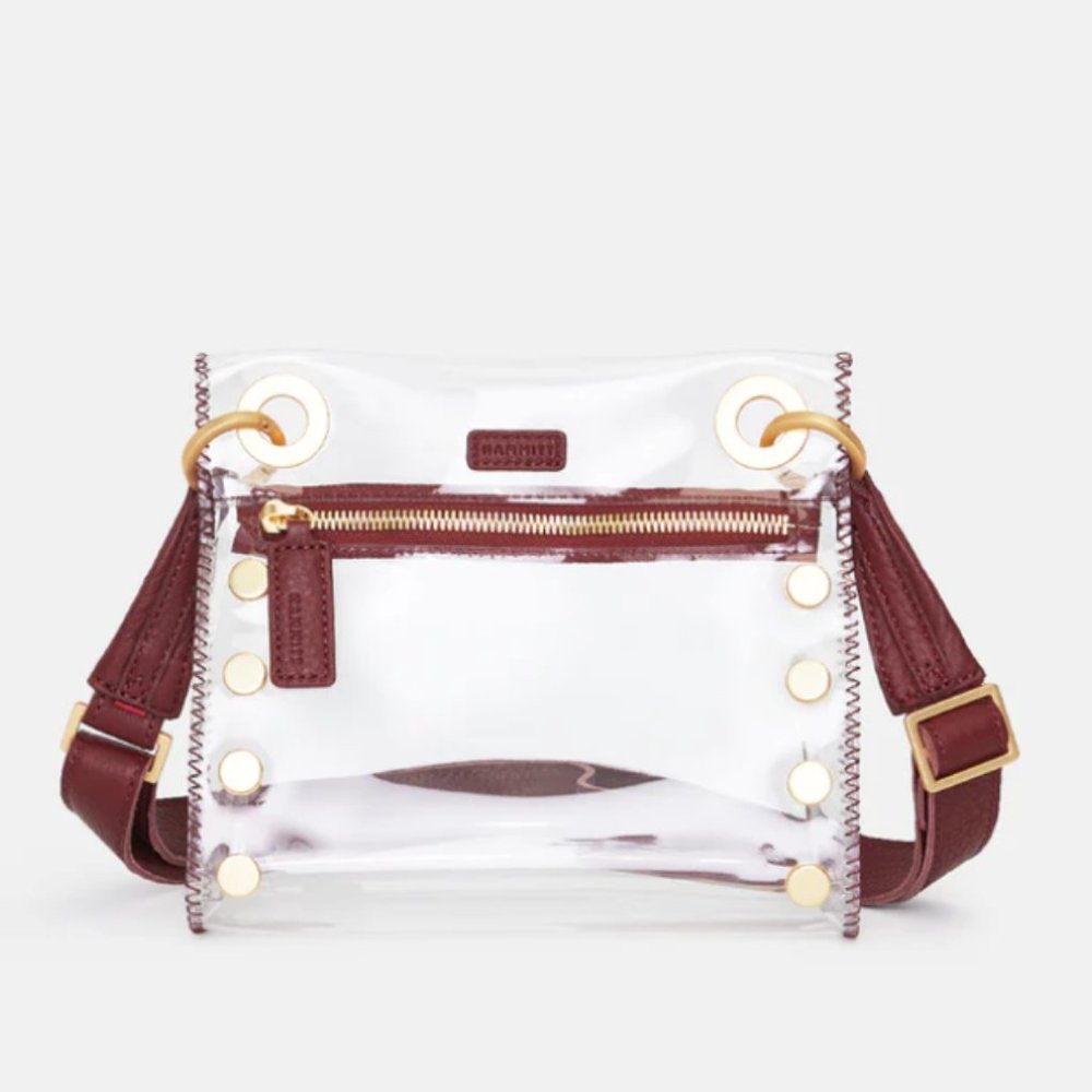 Hammitt Transparent and Burgundy Crossbody Bag
